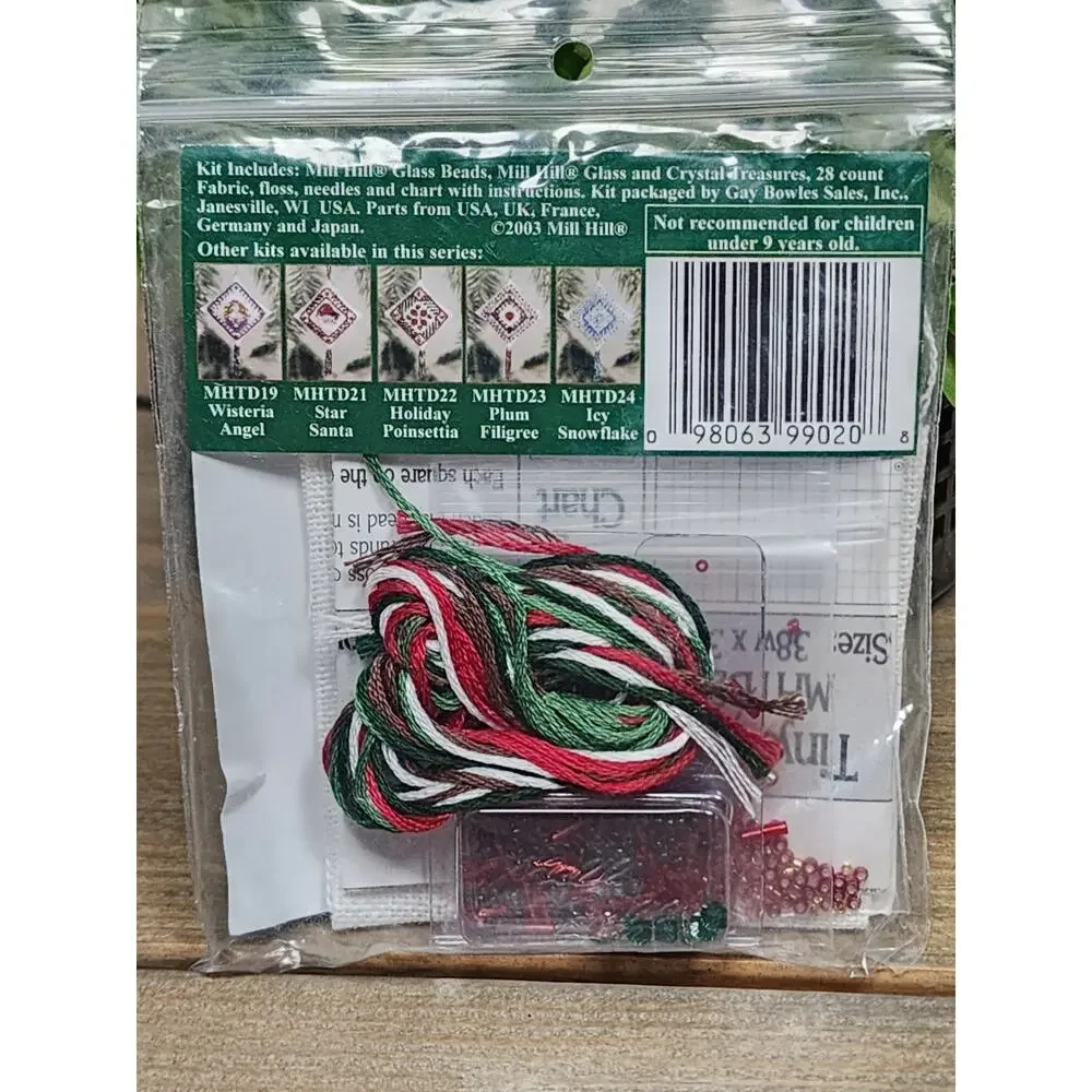 Mill Hill Tiny Treasured Diamond Holiday Cardinal MHTD20 Stitch & Beading KIT